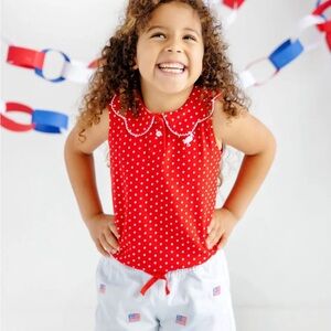 The Beaufort Bonnet Company red polka dot polo 5